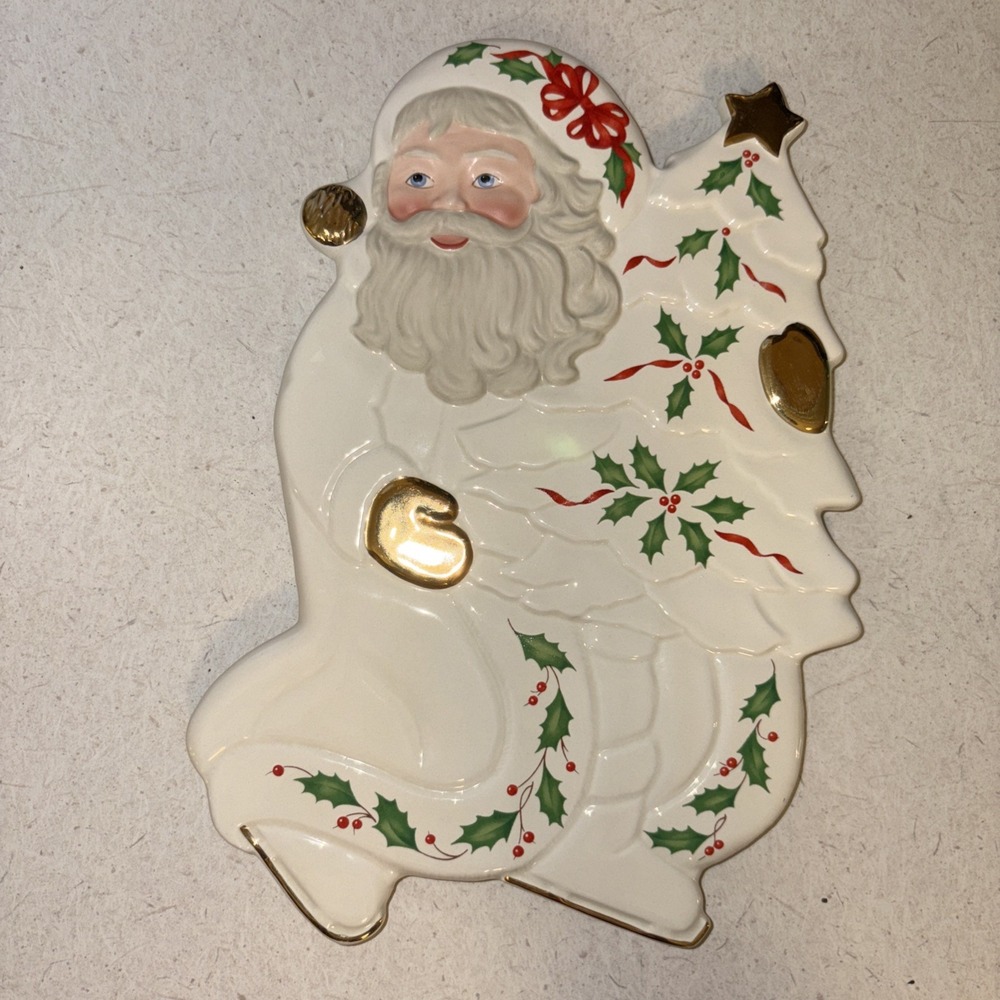 Lenox Holiday Santa Claus Christmas Trivet, 9"